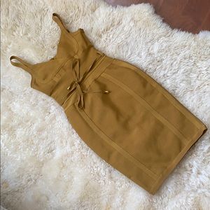 Bodycon Midi Dress Golden Size S